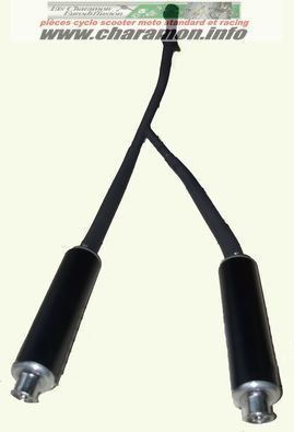 pot d'échappement TK pour DAELIM VT CUSTOM 125 en mono ou double silencieux - Image 4