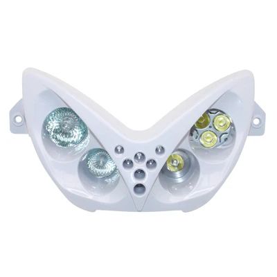 DOUBLE OPTIQUE REPLAY POUR MBK 50 NITRO/YAMAHA 50 AEROX BLANC - Image 1