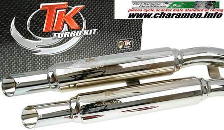 pot d'échappement double sortie TK pour KYMCO ZING 125 CUSTOM - Image 1