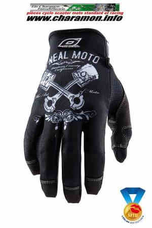 Paire de gants cross o'neal version Jump Piston la couleur noir et blanc - Image 1