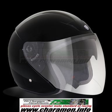 casque jet GPA Lazio en blanc noir mat ou noir brillant - Image 3