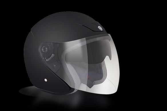 casque jet GPA Lazio en blanc noir mat ou noir brillant - Image 1
