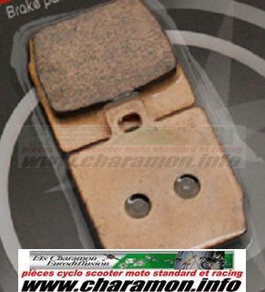 jeu de plaquettes version racing OR pour les MBK 50 STUNT avant , NITRO arrière YAMAHA 50 slider avant , - Image 1