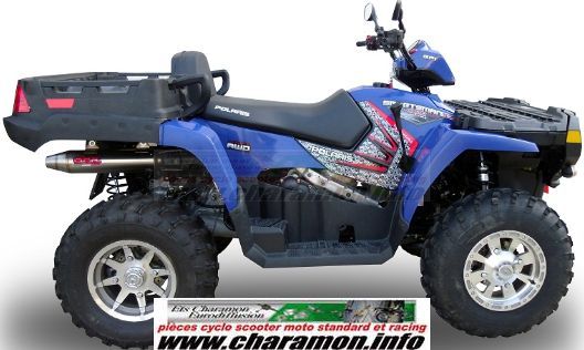 pot d'échappement GPR pour quad Polaris sportman 800 X2 2007 à 2010 - Image 2