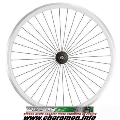 roue de vélo fixie 700 en 6 couleurs avant ou arrière axe plein moyeu noir 36 troues - Image 7
