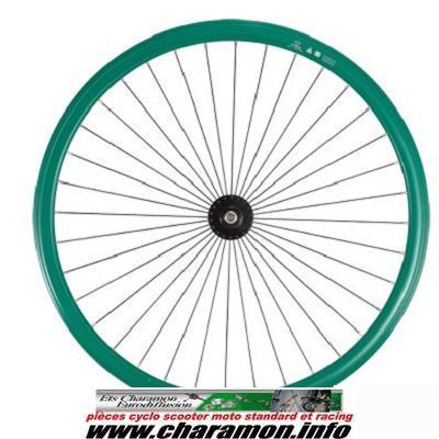 roue de vélo fixie 700 en 6 couleurs avant ou arrière axe plein moyeu noir 36 troues - Image 11