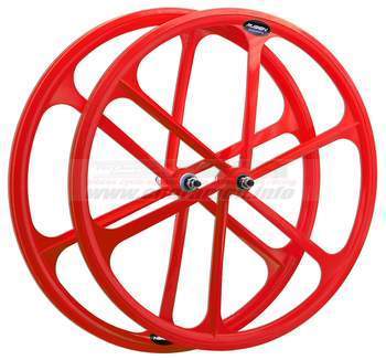 Roue arrière et ou avant pour fixie couleurs  Fluo vert , rouge, jaune - Image 3